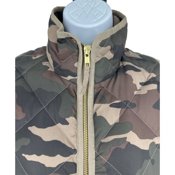 J Crew Women’s Camo Quilted Down Filled Vest Size XS - Picture 3 of 10